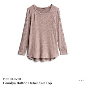Pink Clover Camdyn button top